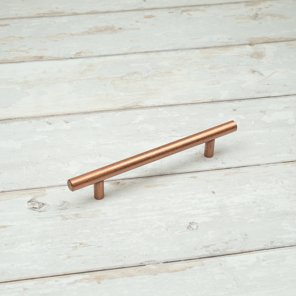 Handle & Home Antique Copper T-Bar Handle 128mm Image 2