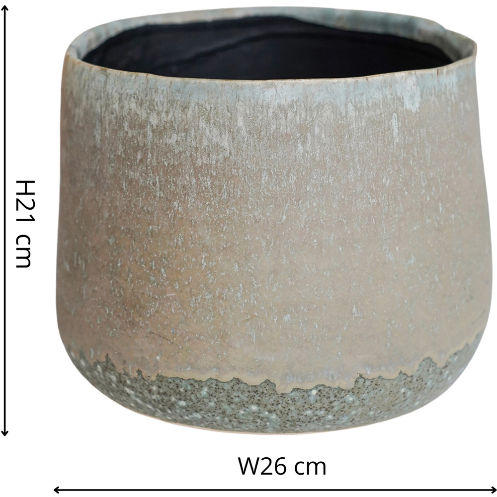 Ivyline Celeste Grey Planter 21 x 26cm Image 6