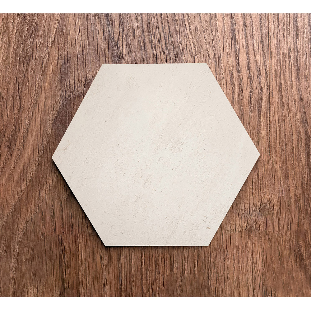 Top Ceramics Beige Stone Effect Hexagon Porcelain Wall Tile 215 x 250mm Image 6