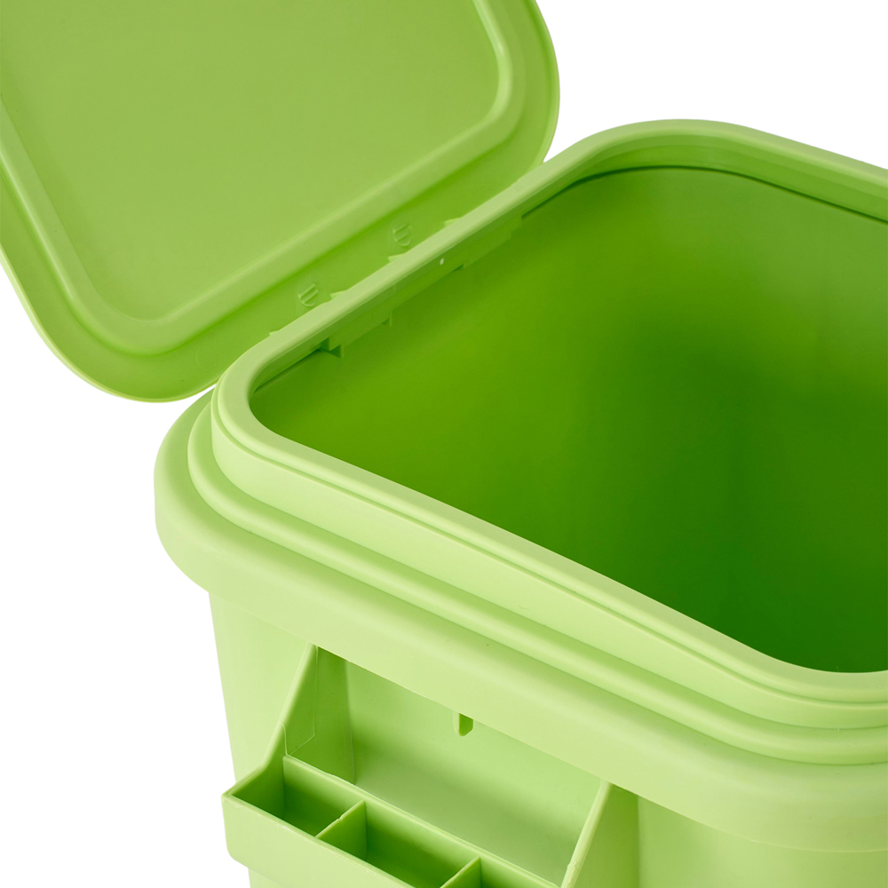 Living and Home Green Industrial Flip Top Rubbish Bin 23L Image 3