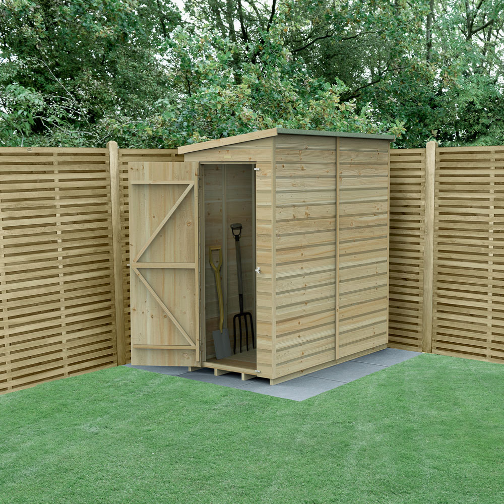 Forest Garden 6 x 3ft Beckwood Shiplap Pent Shed Image 2