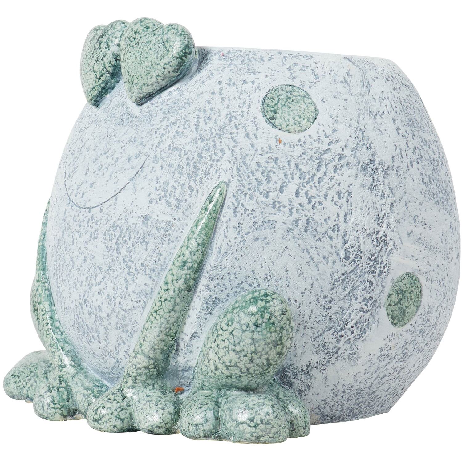 Green Frog Cement Indoor Plant Pot 22.5cm | Homebase