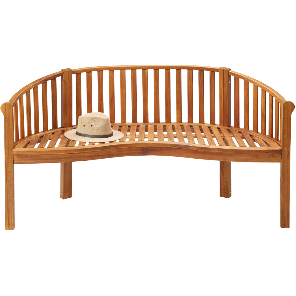 Garden Gear Acacia 2 Seater Banana Bench Image 3