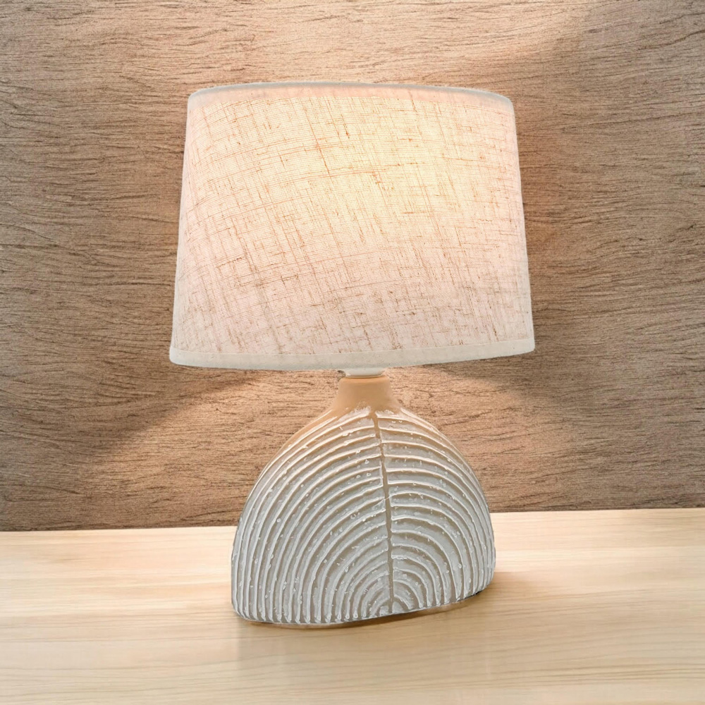 Acacia Home Beige Shade Table Lamp 22.8cm Image 2