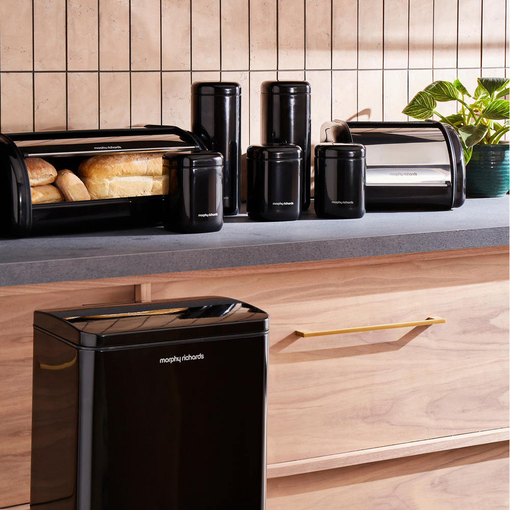 Morphy Richards Equip 8L Black Compact Bread Bin Image 8