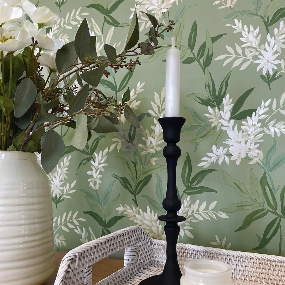 Belgravia Decor Olivia Floral Sage Wallpaper Image 4
