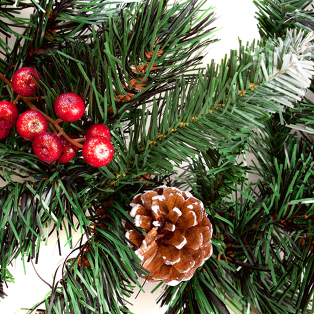 Best Artificial Frosted Deluxe Christmas Garland with Pine and Spruce Tips 370cm Image 2