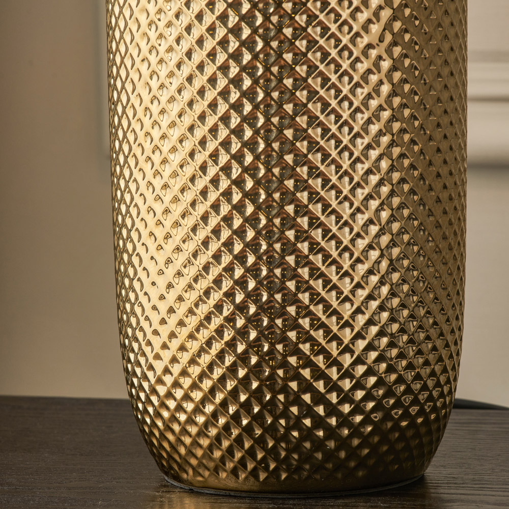 Pacific Lifestyle Nova Gold Textured Ceramic Table Lamp Image 3