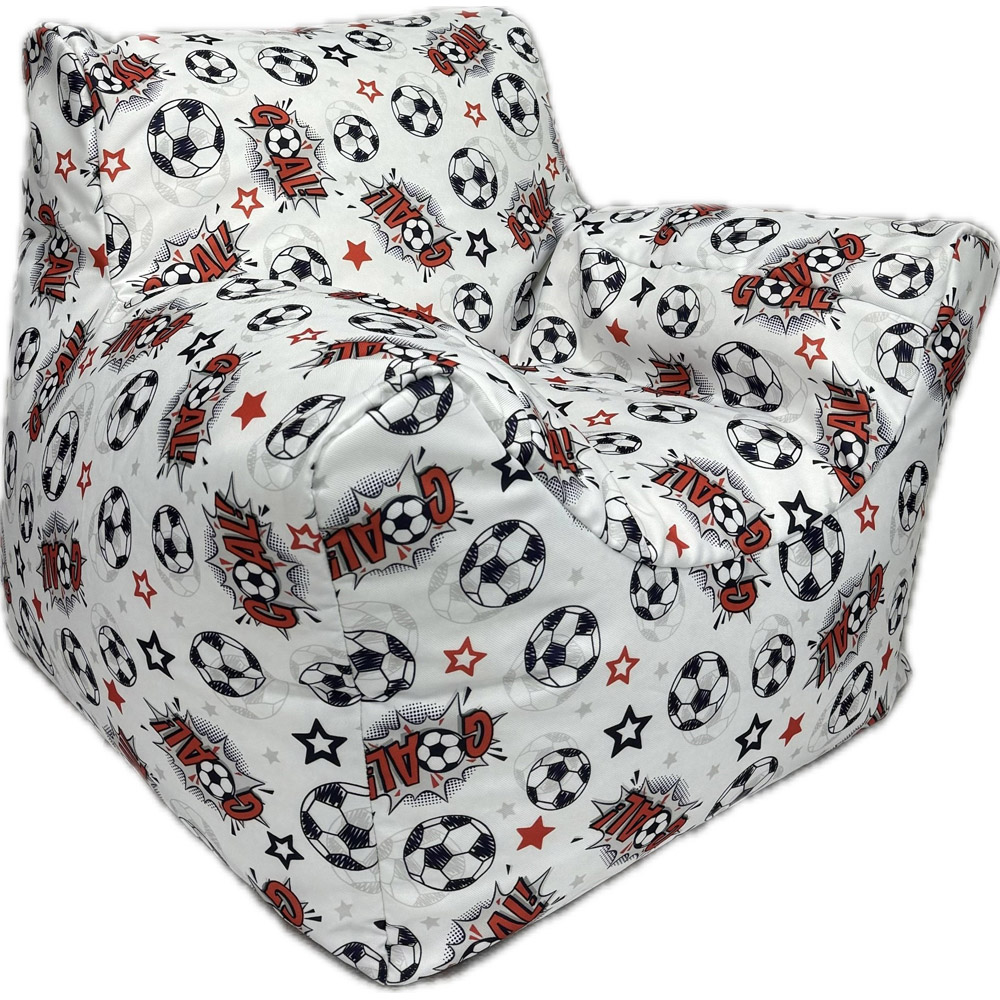 Kaikoo White Goal Print Funzee Bean Bag Chair Image 2