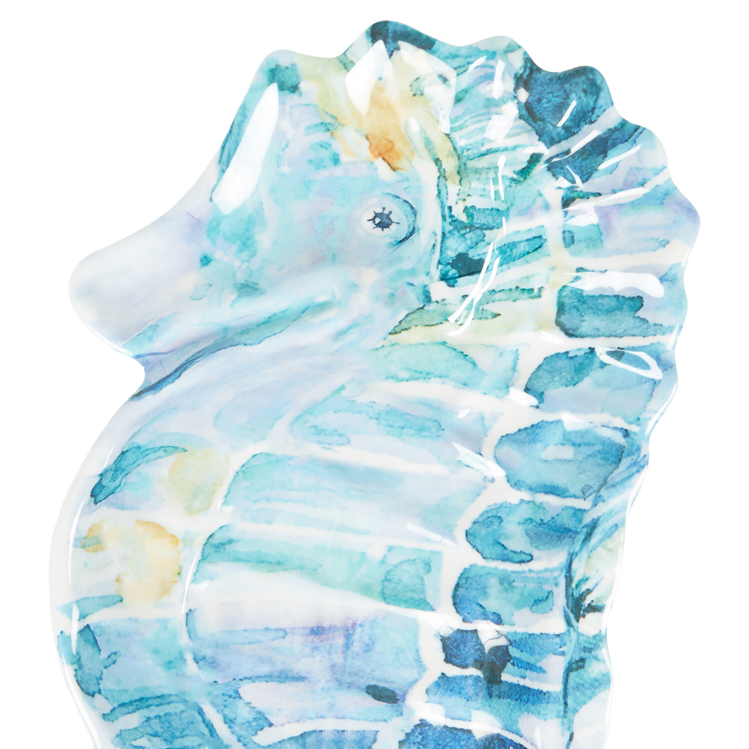 Neptune Melamine Sea Horse Plate - Blue Image 4