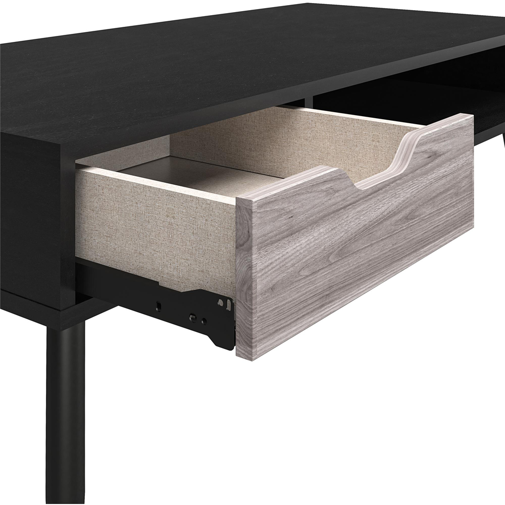 Dorel Copley Single Drawer Black and Oak Coffee Table Image 5
