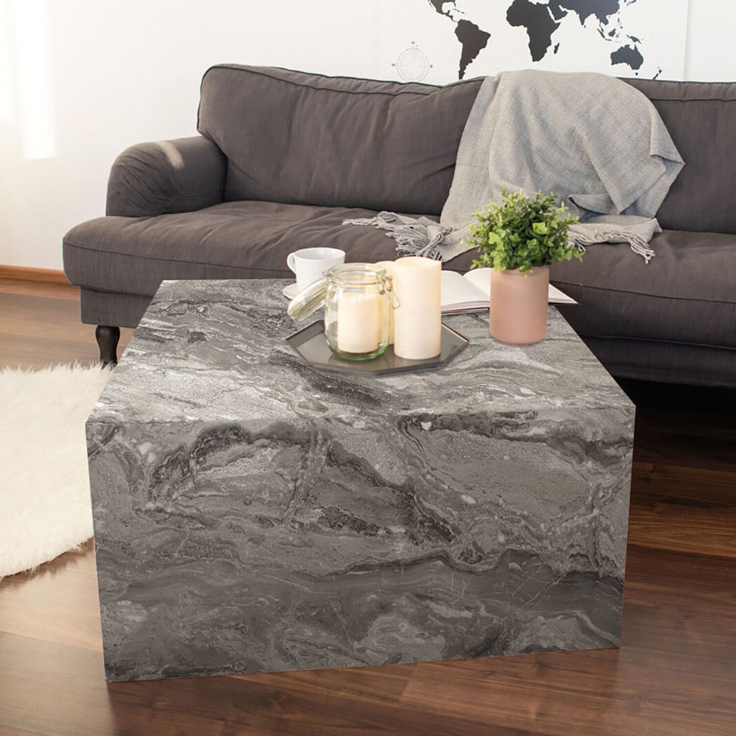 d-c-fix Paladina Self Adhesive Vinyl Film - Grey Image 3