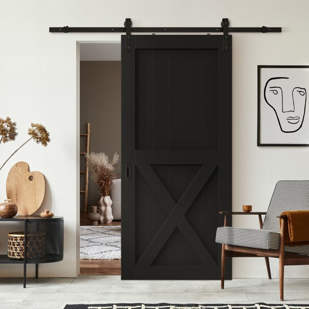 Black Primed Z Brace Barn Internal Door 2040 x 926 x 40mm Image 2