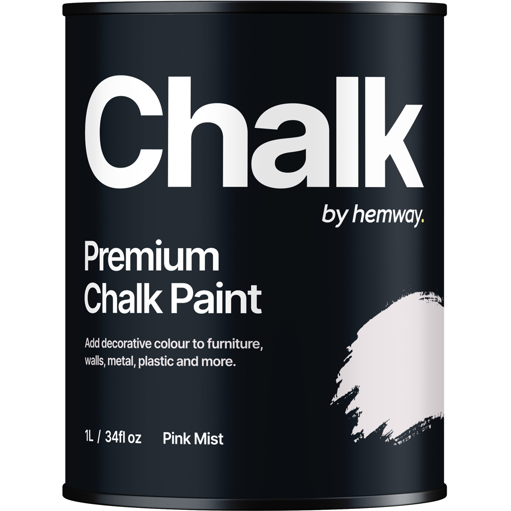 Hemway Pink Mist Furniture and Walls Matt Chalk Paint 1L Image 2