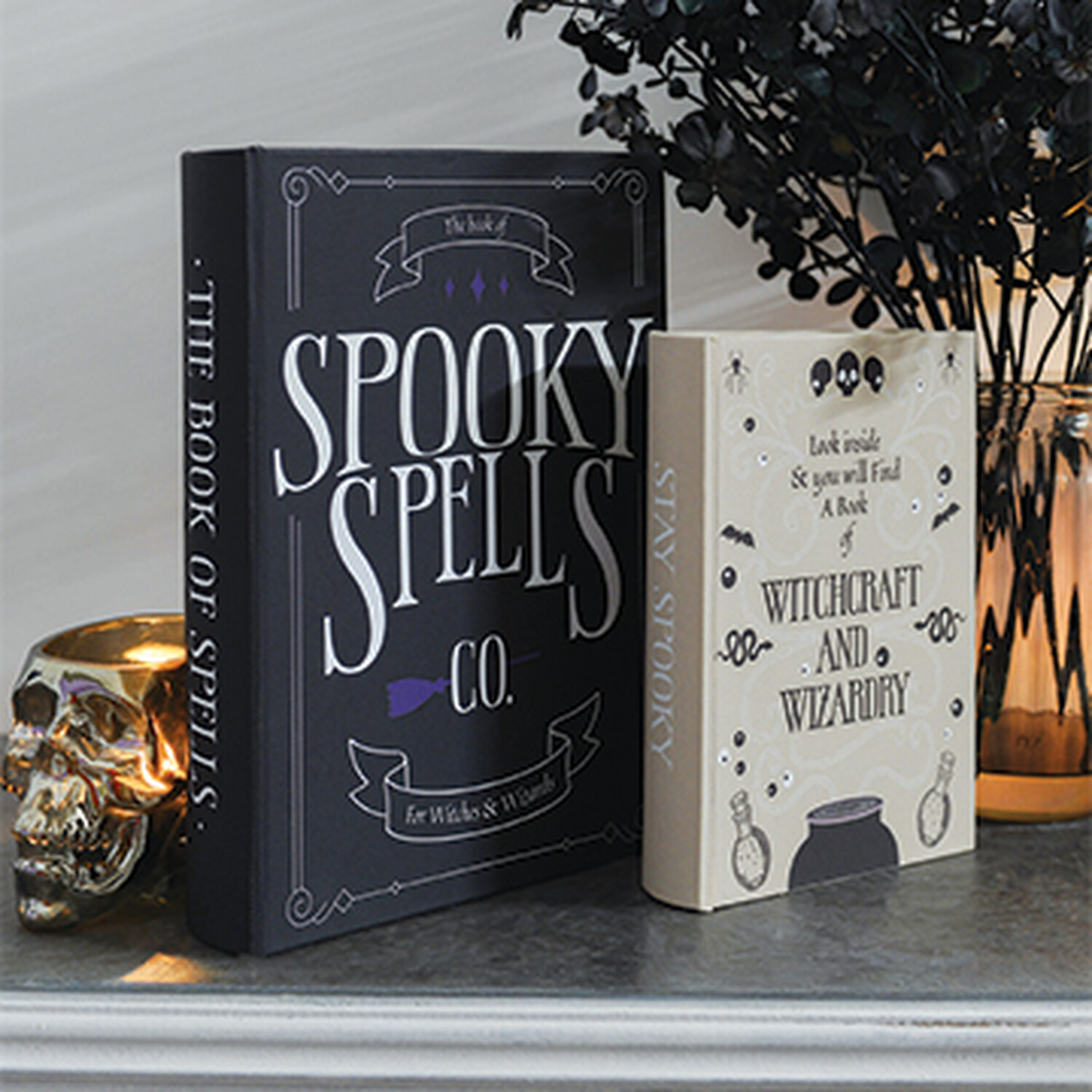 Set of 2 Spooky Book Boxes Multicolour Image 2