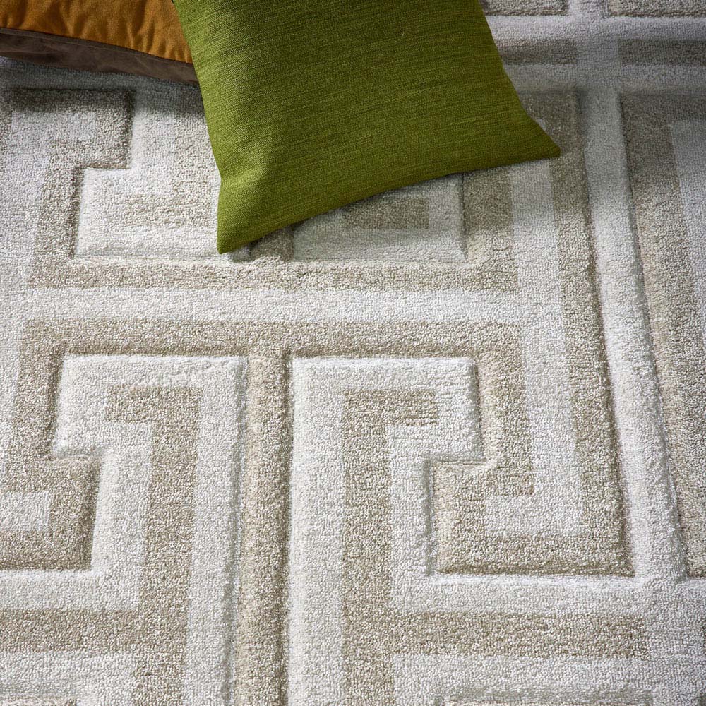 Origins Greek Key Cream Light Beige Rug 160 x 230cm Image 5