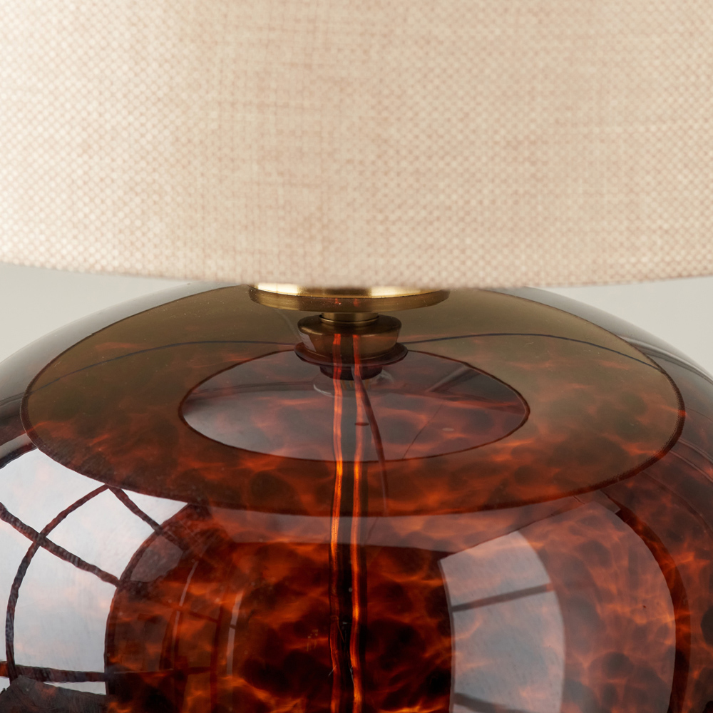 Pacific Lifestyle Lucien Tortoiseshell Glass Table Lamp Image 3