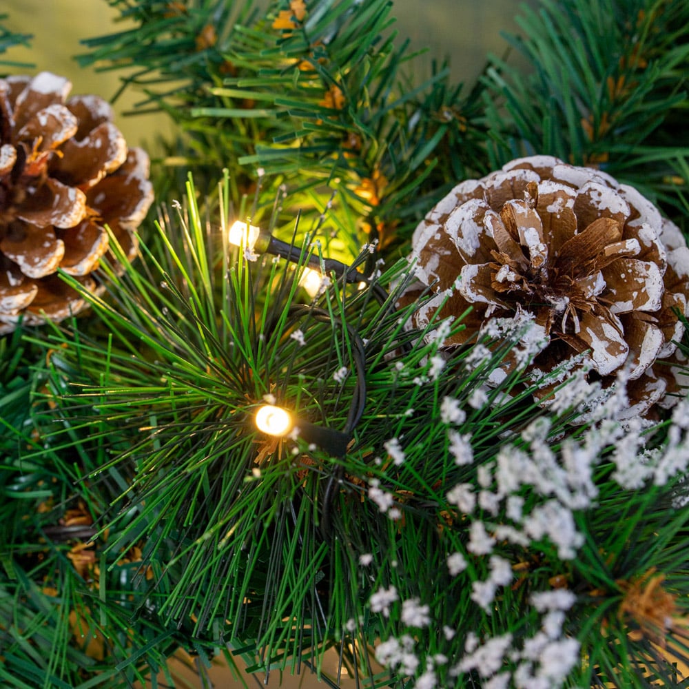 The Christmas Workshop Warm White LED Christmas Garland with Pinecones 183cm Image 3