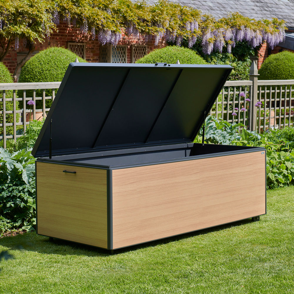 Royce XL Wood Look Outdoor Storage Box 976L Image 2