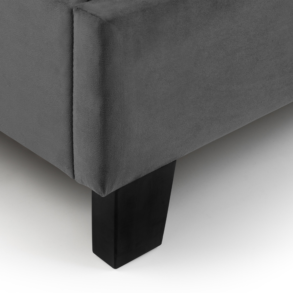 Julian Bowen Rosa Single Grey Velvet Bed in a Box Image 8