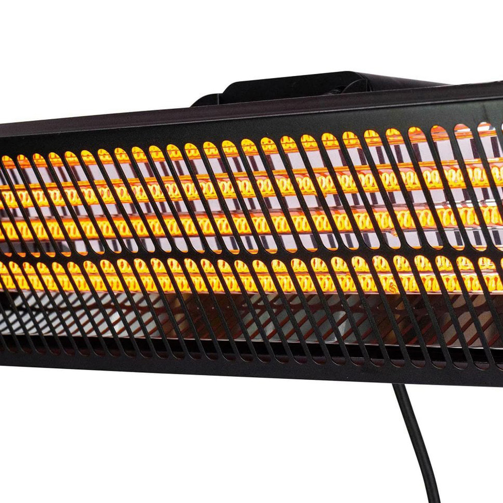 Jack Stonehouse Kindra Black Wall Mounted Radiant Halogen Patio Heater 2000W Image 3