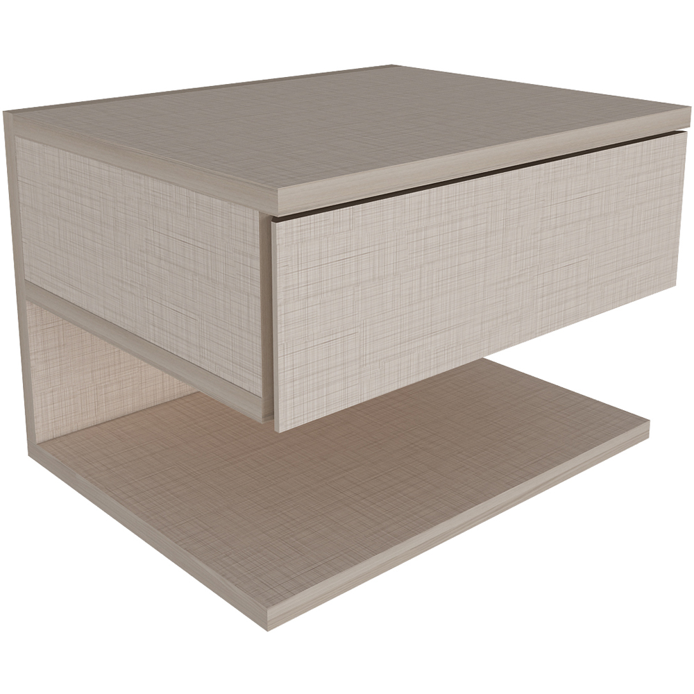 Decorotika Vivid White Minimalist Floating Nightstand Image 3