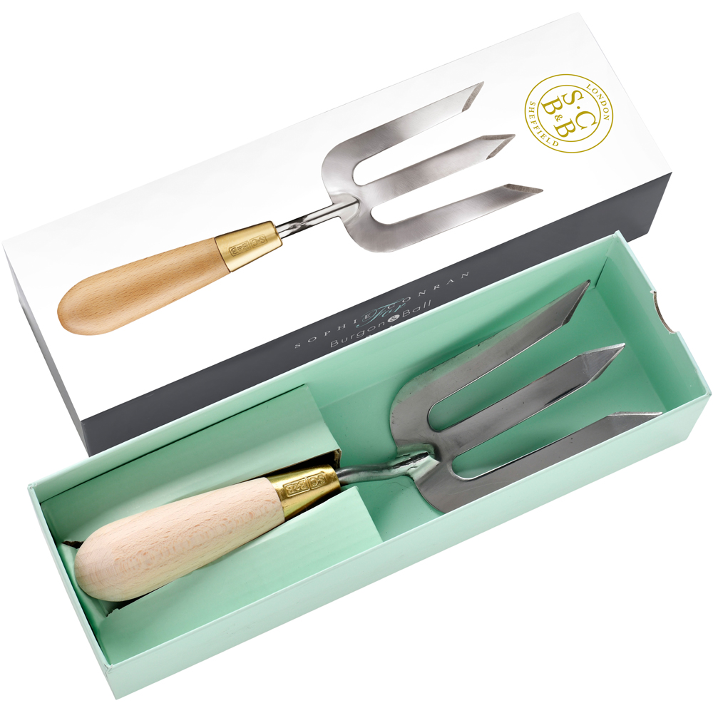 Sophie Conran Stainless Steel Garden Fork with Beech Wood Handle in Gift Box Image 3