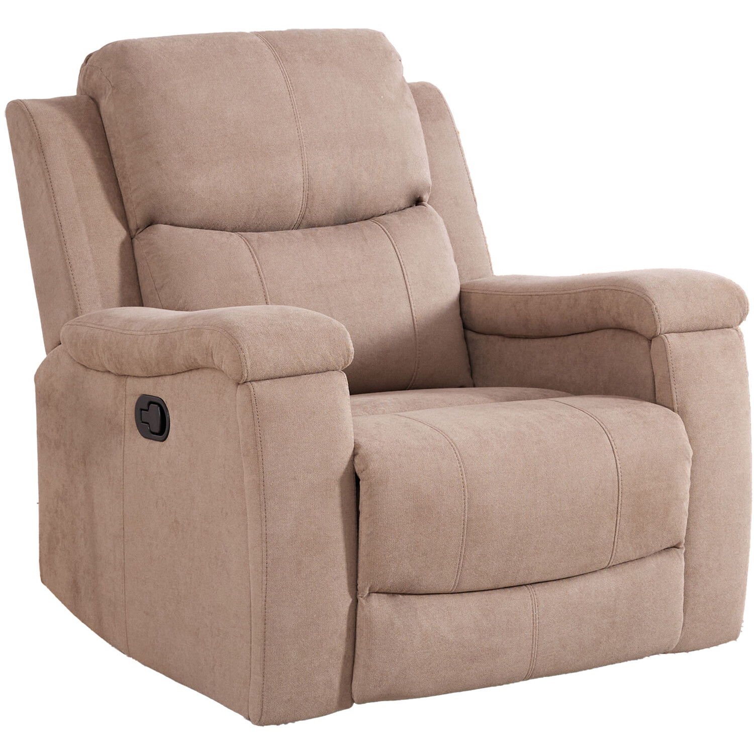 Ledbury Beige Fabric Manual Recliner Chair Image 2