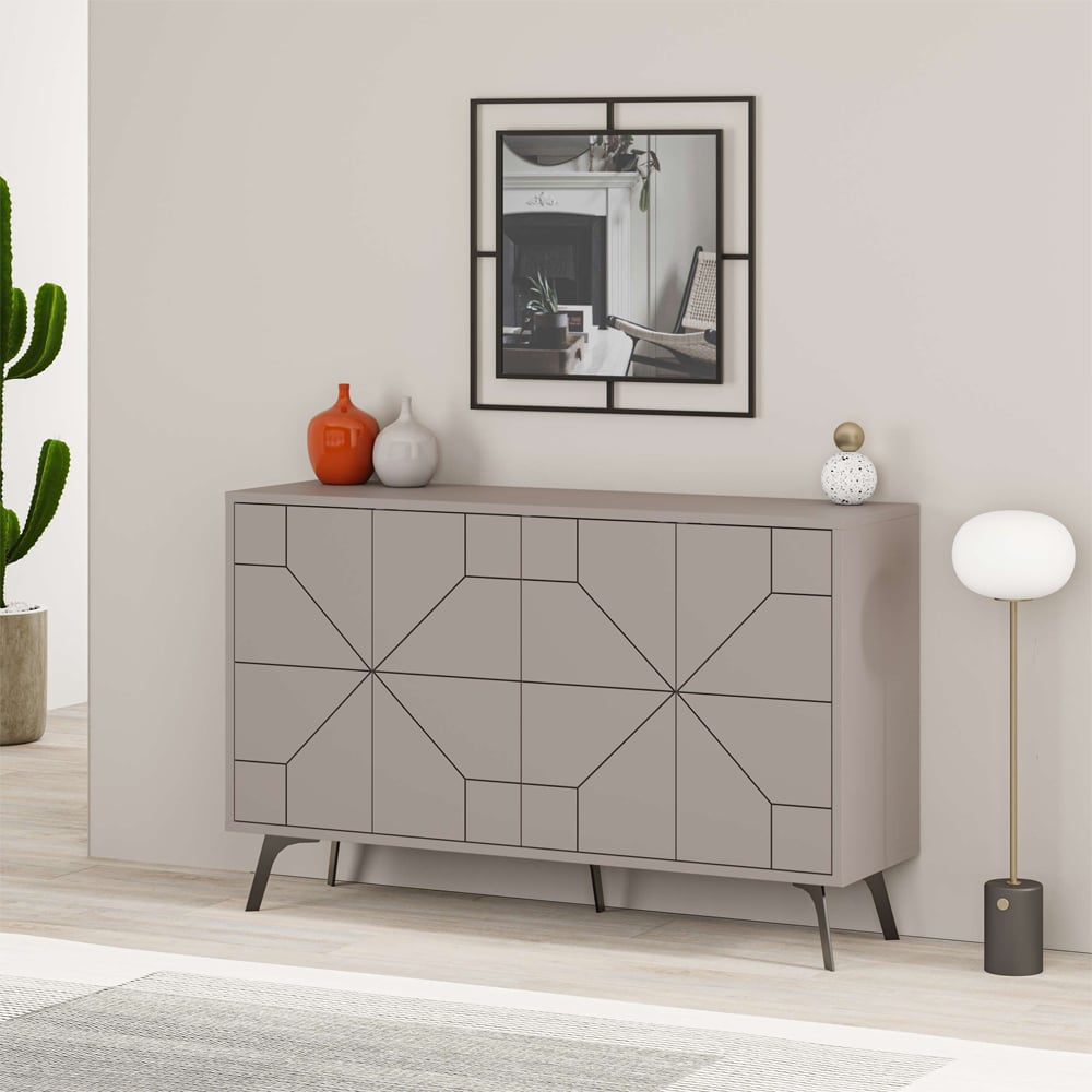Decortie Dune Mocha Grey Console Sideboard Image 5