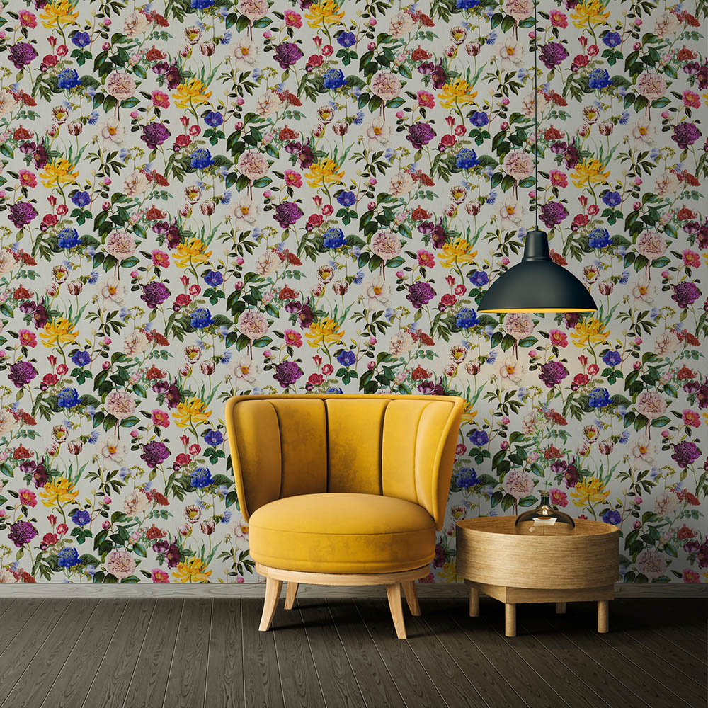 A.S Creation Floral Stems Multicolour Non-Woven Wallpaper Image 3