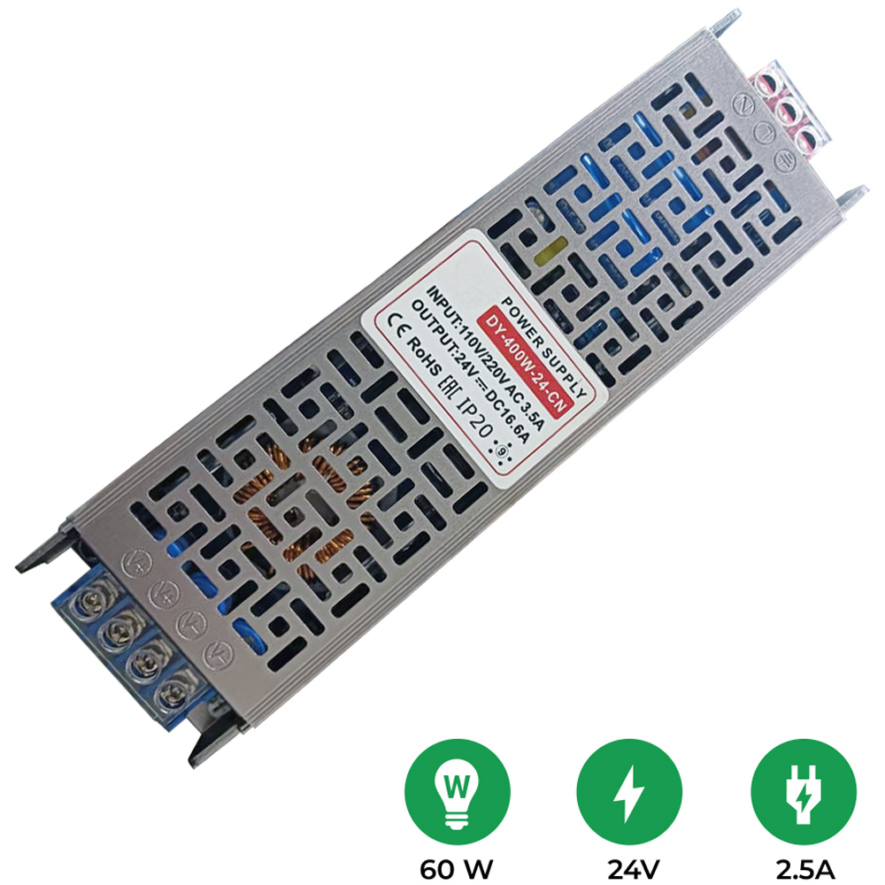 ENER-J 60W 24V Slim SMPS Metal Drivers Image 3
