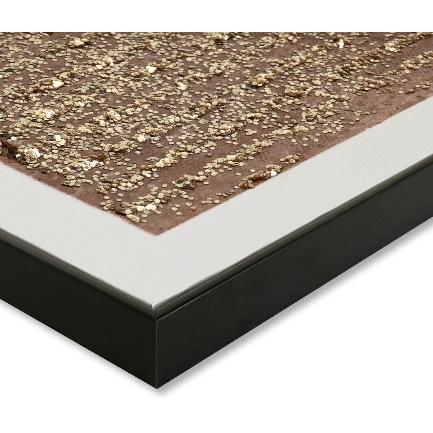 Bronze Effect Abstract Canvas - Multicolour Image 3