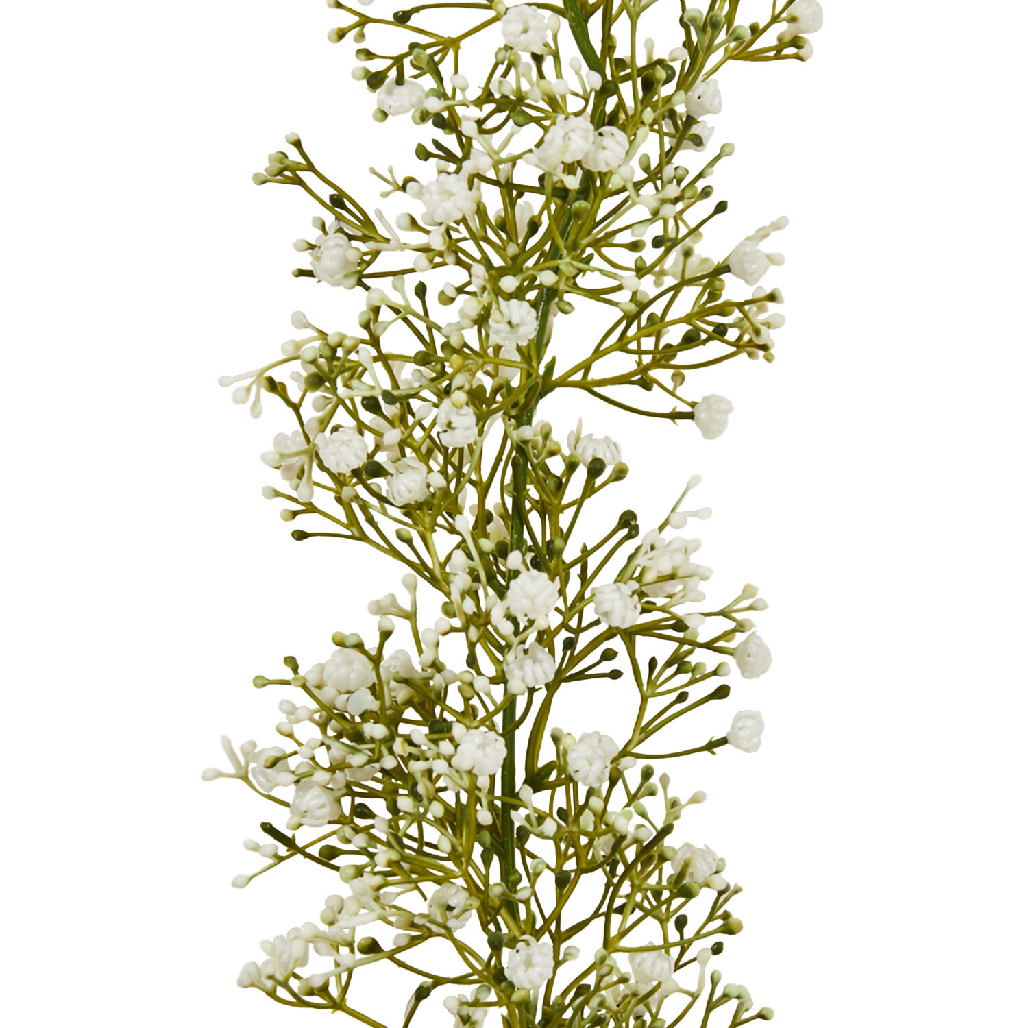 Gypsophila Garland 180cm - Green and White Image 2