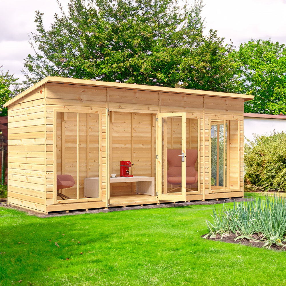 Shire Lela 16 x 6ft Double Door Summerhouse Image 6