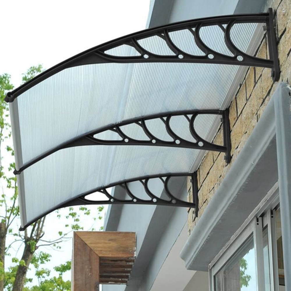 Gr8 Garden 0.9 x 2m Front Door Rain Protector Awning with Lean To Image 1