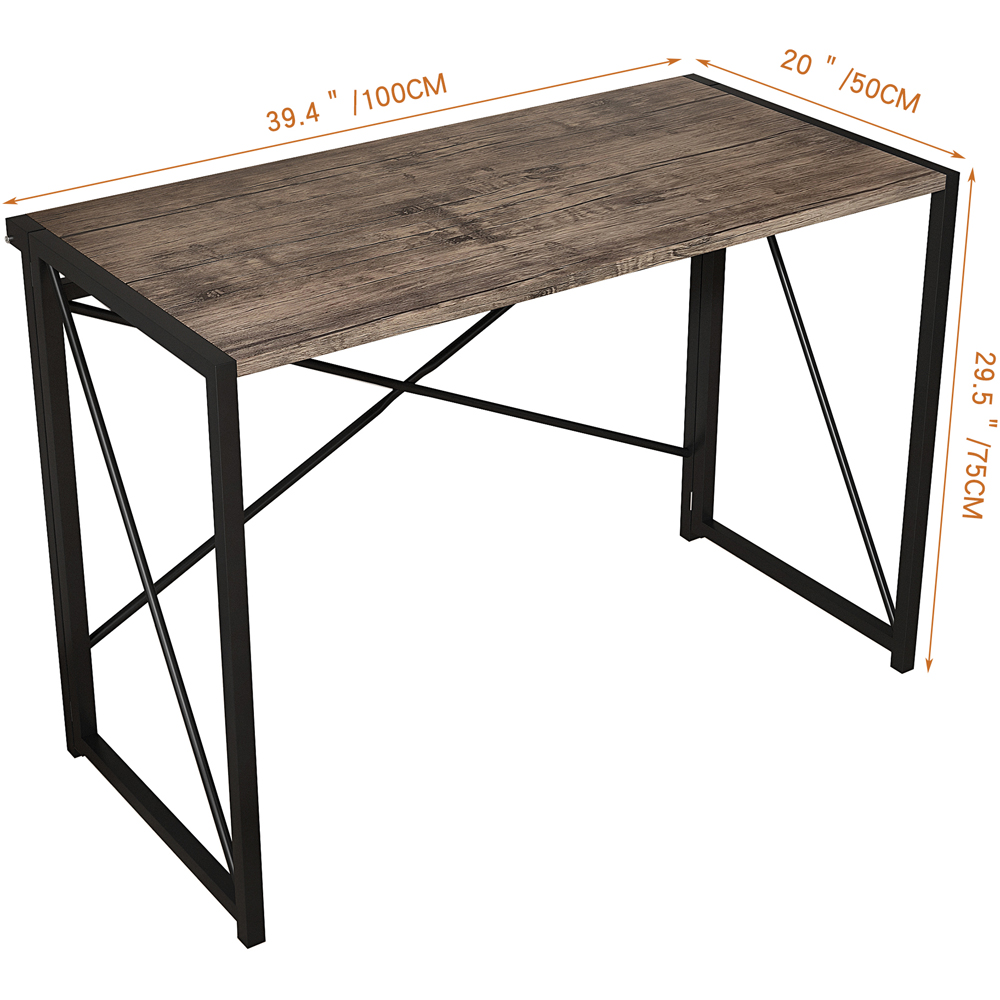 Miami Folding Computer Desk Brown Image 8
