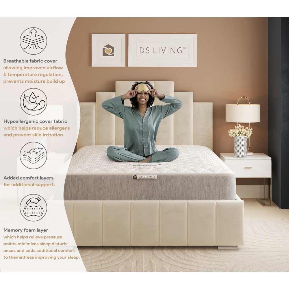 DS Living Haven Small Double 13.5g Bonnell Spring Memory Foam Layer Orthopaedic Mattress Image 6