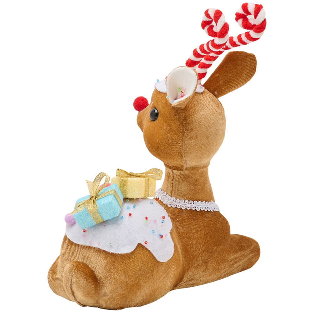 The Christmas Gift Co Sitting Rudolph with Presents Decoration Image 5