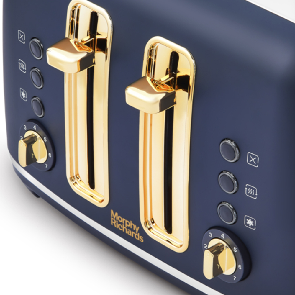 Morphy Richards Accents Gold Navy 4 Slice Toaster Image 5