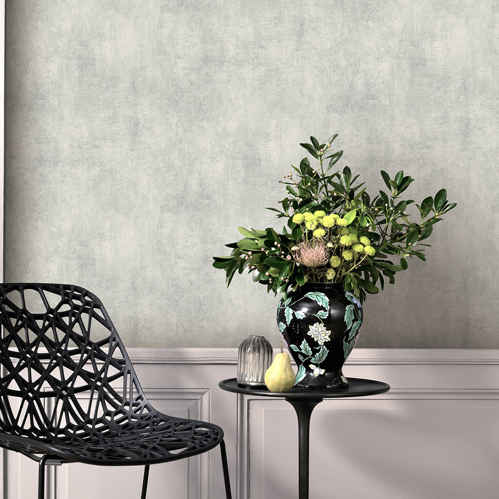 Elle Decoration Metallic Concrete Grey Vinyl Wallpaper by Erismann Image 2