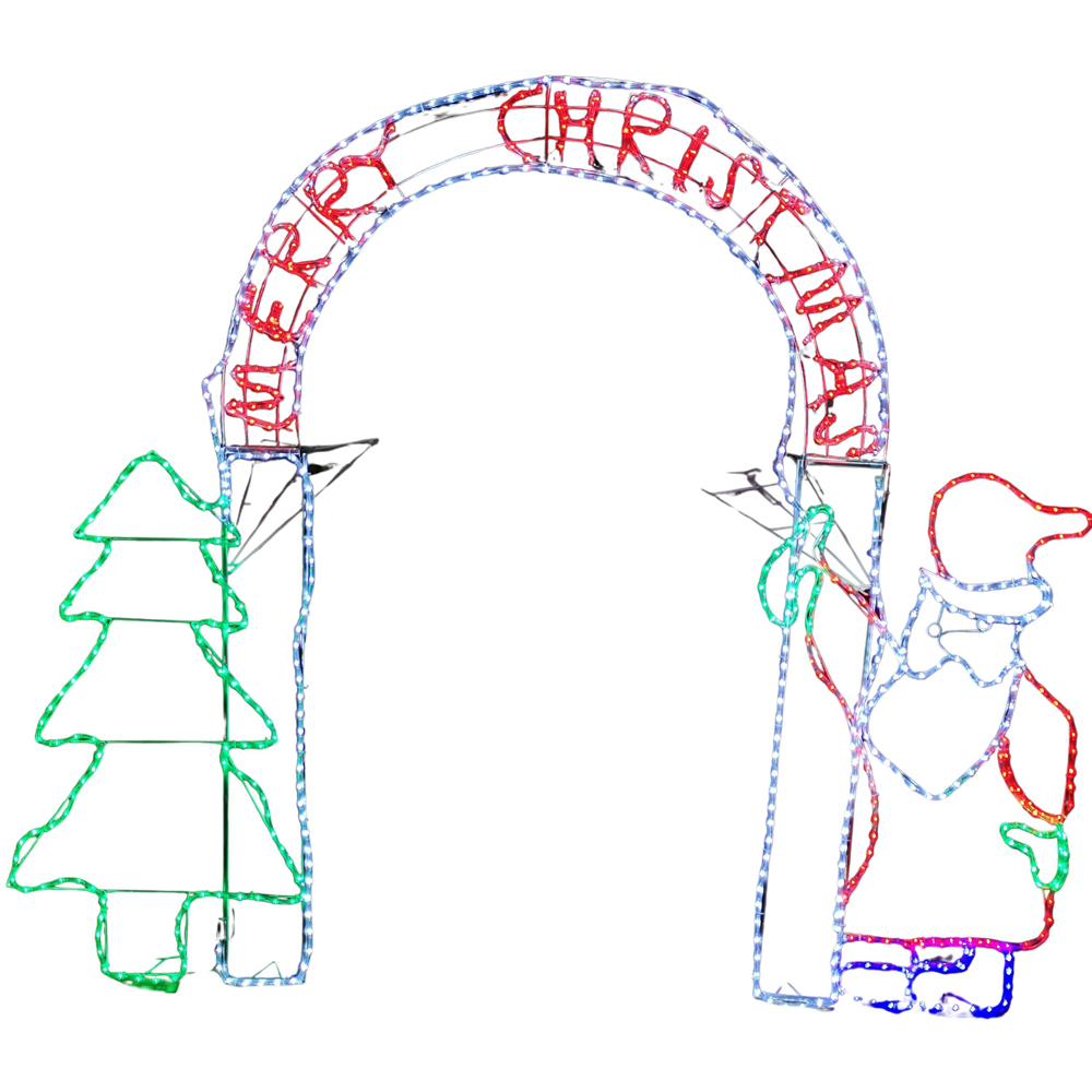 Samuel Alexander Santa with Tree Archway Rope LED Christmas Decoration 8ft Image 2