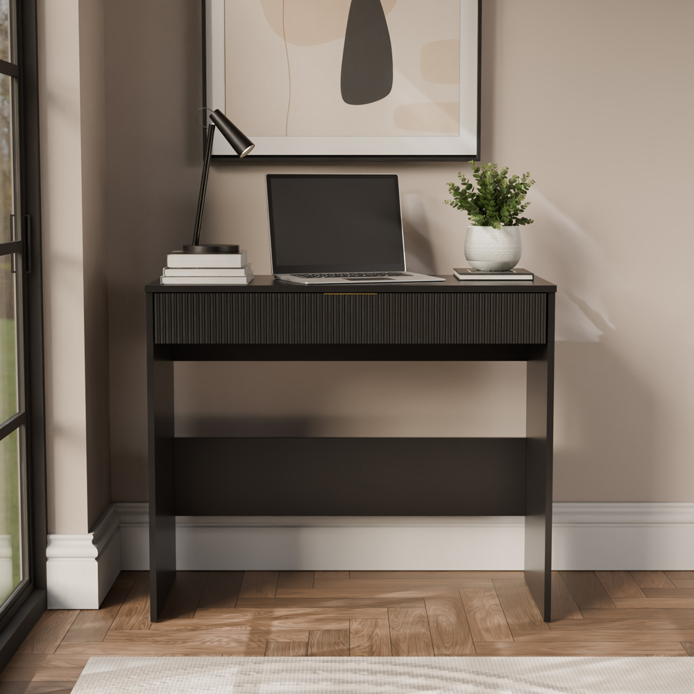 GFW Rankin Single Drawer Black Dressing Table Image 2