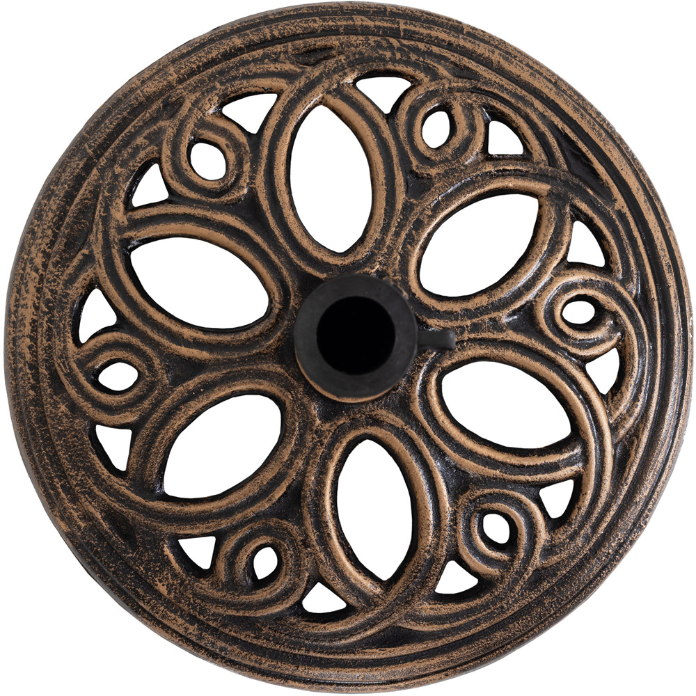 Charles Bentley Bronze Round Cast Iron Parasol Base 12kg Image 3