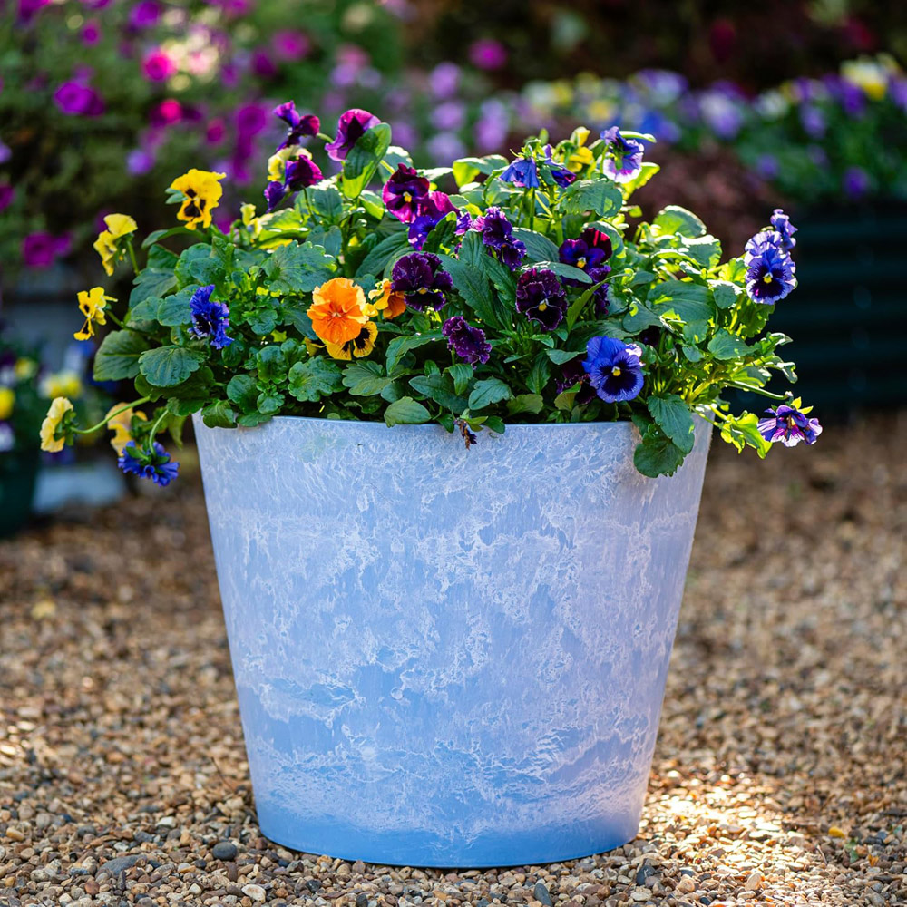 Thompson & Morgan Caesar Sky Blue Marble Effect Planter 30.5cm Image 2