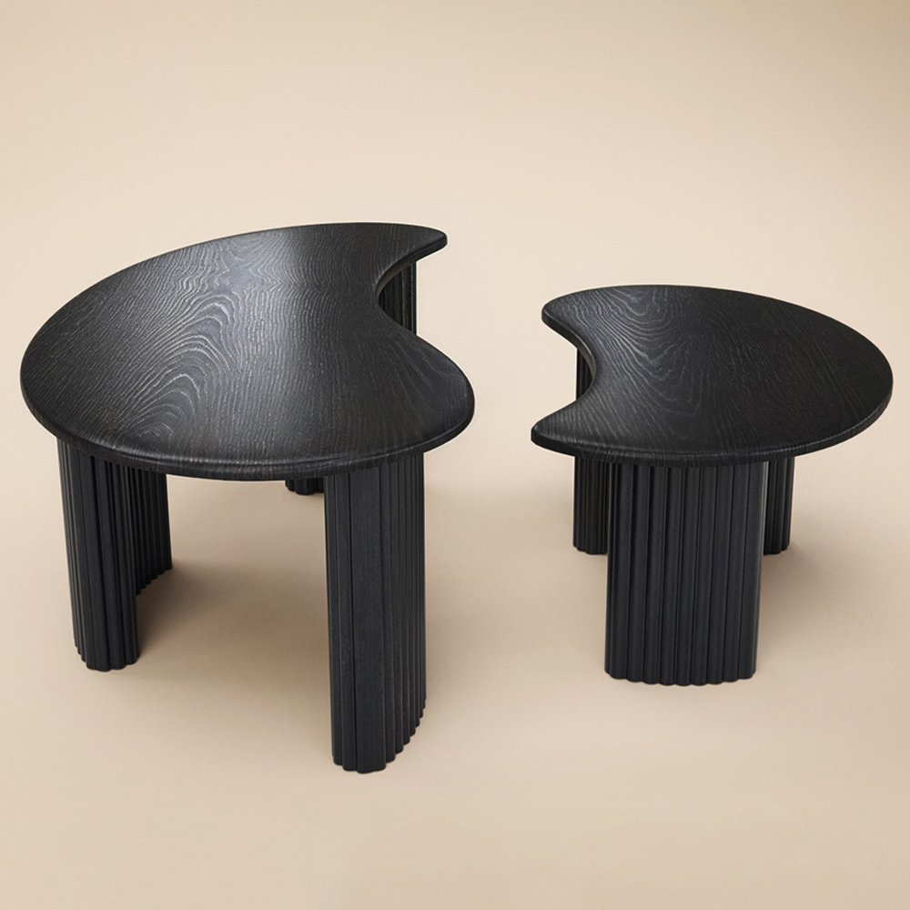 SOLACE+CO Clio Black Coffee Table Set of 2 Image 3