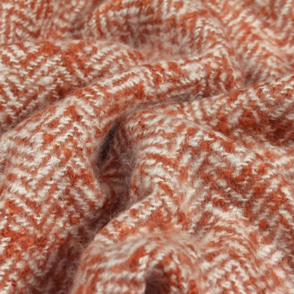 furn. Rust Weaver Herringbone Throw Image 3
