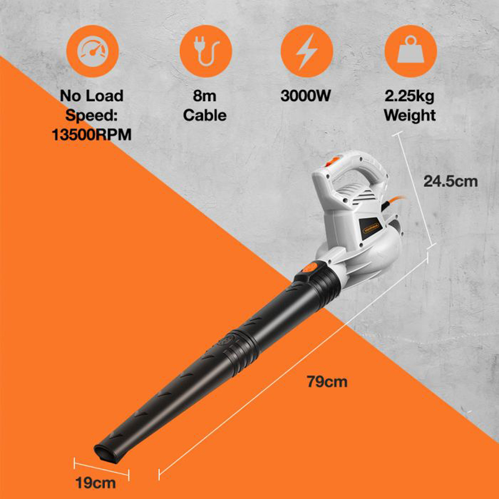 VonHaus Corded Leaf Blower 3000W Image 8