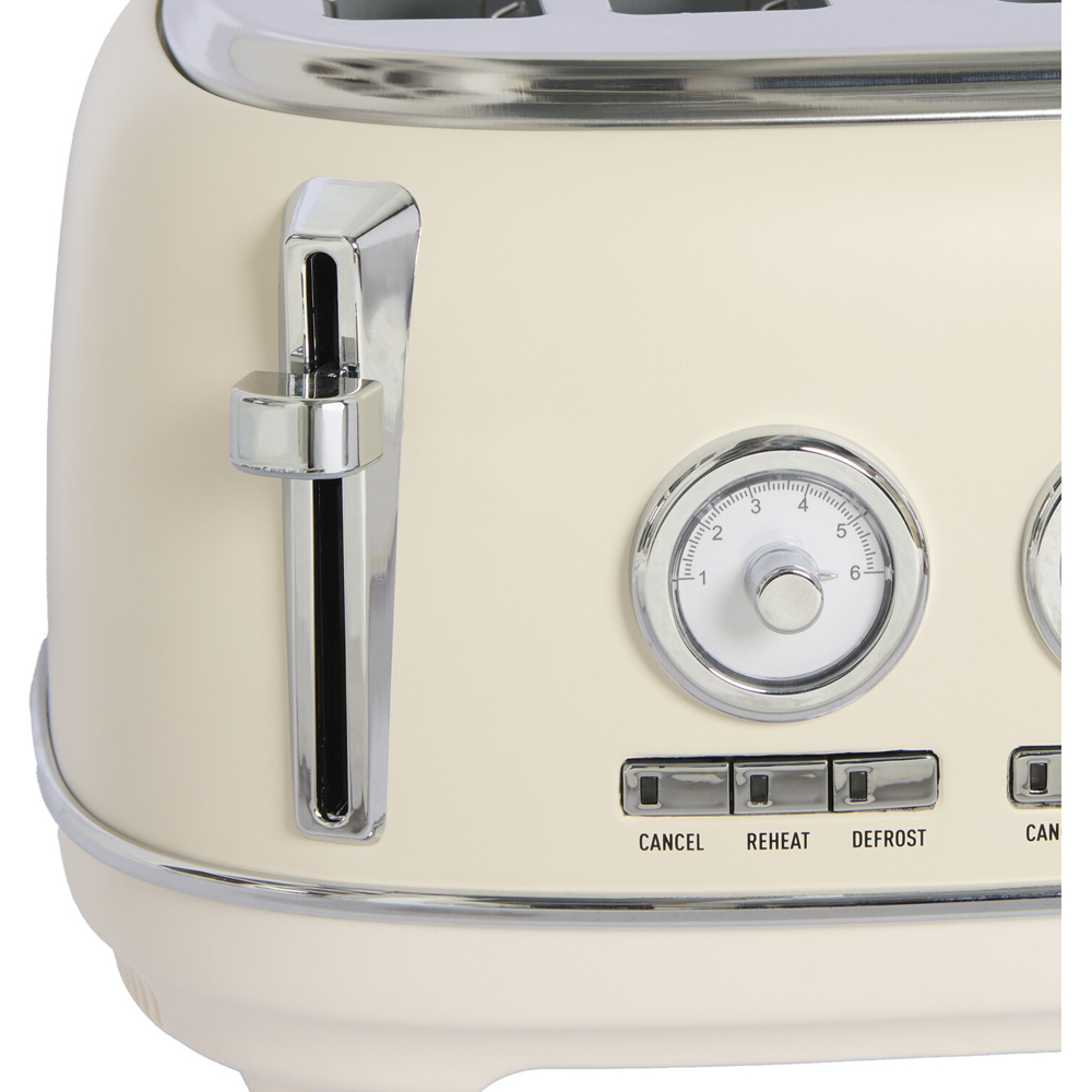 Kitchen Master 4 Slice Retro Toaster Cream Image 6