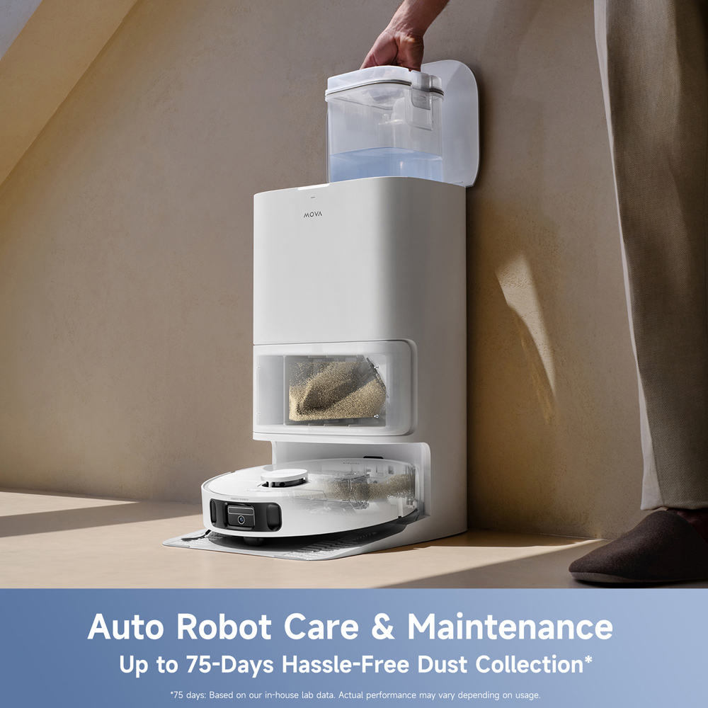 MOVA E40 Ultra 2-in-1 Auto Empty Robot White Vacuum and Mop Image 5