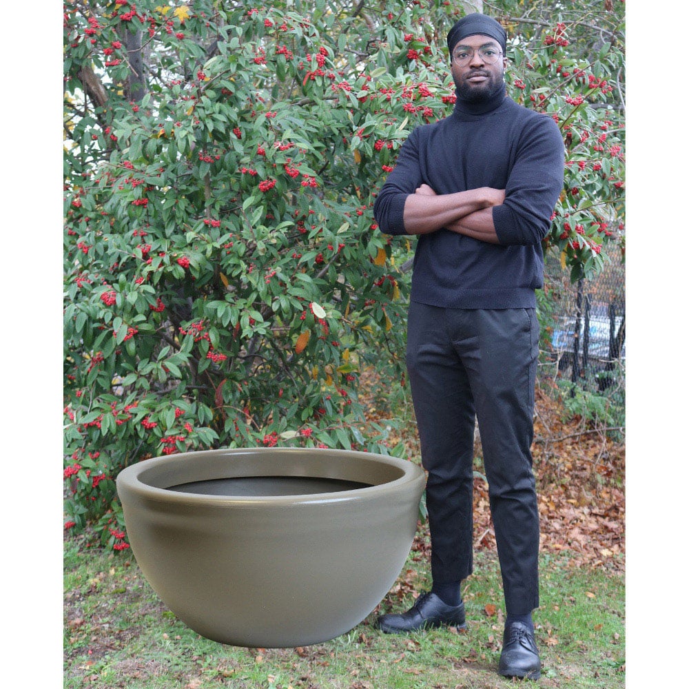 Trifibre Hampton Clay Low Bowl Planter 46 x 88cm Image 5